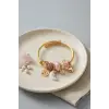 Kadın Bileklik Ay ve Kalp Pembe Charmlı