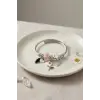 Bileklik Beyaz Çiçek Charmlı