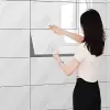 Kullanıma Uygun Beyaz Mermer Desenli Alüminyum Plastik Duvar Stickerı