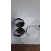 Beyaz Renk Büyüteçli Cep Aynası Yuvarlak Çeşidi