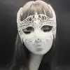 Kullanıma Uygun Beyaz Renk Dantel Kesim Balo Maskesi