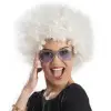 120 Gr Beyaz Renk Kıvırcık Afro Bonus Peruk