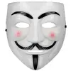 Maske Beyaz Renk Pembe Yanaklı İthal V For Vendetta si