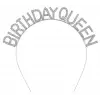 16x17 cm Kullanıma Uygun Birthday Queen Yazılı Kraliçe Taç