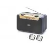 Hoparlör Bluetooth Fm Radyo Usb Tf Aux Solar Şarjli Çift Led Aydinlatmali Kamp FP397S