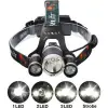 Kamp Lambası Boruit T6 Lumens 3Xcree Xm T6+2R5 Lamba Led