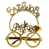 Kullanıma Uygun Bride To Be Taç ve Gözlük Seti Altın Renk