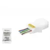 100 Adet Cat6 Ez Rj45 Konnektör Beyaz / Ekonomik Poşet Paket