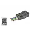 100 Adet Cat6 Ez Rj45 Konnektör Siyah / Ekonomik Poşet Paket