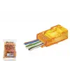 100 Adet Cat6 Ez Rj45 Konnektör Turuncu / Ekonomik Poşet Paket