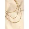 Kolye Çelik Renkli Topçuk Tasarımlı Çoklu