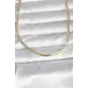 Kadın Kolye CM 14K Gold Renk Yassı Zincir Model 45 cm
