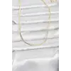 Kadın Kolye CM 14K Gold Renk Yassı Zincir Model 60 cm