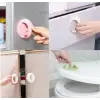 6.5 cm paslanmaz çelik Beyaz Cam Çok Amaçlı Yapışkanlı Kulp Tutacak