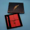 17 X 4 Cm Metal Defter Kalem Kırmızı Renk