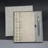 22 X 20 Cm Metal Defter Deri Ve Kalem Set