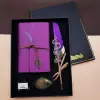 18.5 X 12.5 Cm Deri Divit Hokka Seti Mor