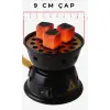9 cm Siyah 4 adet Metal Elektrikli Mini Ocak Cep Herkülü