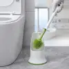 Beyaz Kullanıma Uygun Ergonomik Silikon Tuvalet Fırçası