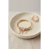 Bileklik Fiyonk Charmlı Pembe Renk Gold