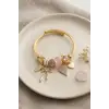 Bileklik Fiyonk ve Kalp Pembe Charmlı
