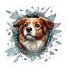 10 cm Cam Fulcar Australian Shepherd Araç Stickerı