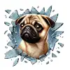 10 cm Cam Fulcar French Bulldog Araç Stickerı