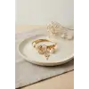 Bileklik Geyik Model Gold Renk Pembe Charmlı