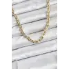 Kadın Kolye Gold Renk Pirinç Tifani Model