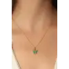 Kadın Kolye Gold Yeşil Renk Figür