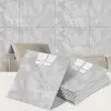 Ahşap Gri Mermer Desen Duvar Sticker (30x30)