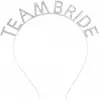 Kullanıma Uygun Gümüş Kaplama Kristal Taşlı Team Bride Taç