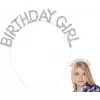 Metal Gümüş Kristal Taşlı Birthday Girl Tacı