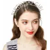 Metal Gümüş Kristal Taşlı Birthday Girl Tacı