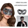 Kullanıma Uygun Gümüş Renk Antik Tarz Balo Maskesi
