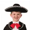 Kullanıma Uygun Gümüş Renk Şeritli Mariachi Latin Şapkası Çocuk Boy