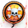 Kullanıma Uygun Halloween Kuru Kafa Folyo Balon 18 inç