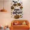 Kullanıma Uygun Halloween Temalı Balkabaklı Duvar Sticker Seti