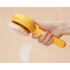 Kullanıma Uygun Hamburger Şekilli Otomatik Temizlenen Evcil Hayvan Tarağı