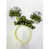 12 Adet Happy Birthday Neon Renk Doğum Günü Tacı