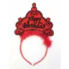 12 Adet Happy Birthday Yazılı Neon Renk Taç
