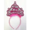 12 Adet Happy Birthday Yazılı Neon Renk Taç