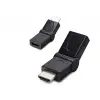 Adaptör Hdmi Erkek Dişi Mafsallı Siyah