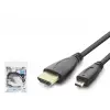 1.5 M Ölçülü Hdmi To Micro Hdmi Kablo Siyah