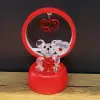 Plastik Işıklı Kırmızı I Love You Ayıcık