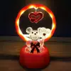 Plastik Işıklı Kırmızı I Love You Ayıcık