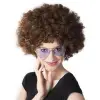 120 Gr Kahve Renk Kıvırcık Afro Bonus Peruk