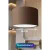 35 CM Ölçülü Kahverengi Kumaş Başlıklı Sarkıt Avize
