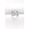 Yüzük Kalın Silver Renk ayarlı