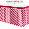 75 Cm Kalpli Metalize Masa Eteği Kırmızı 75x300 cm